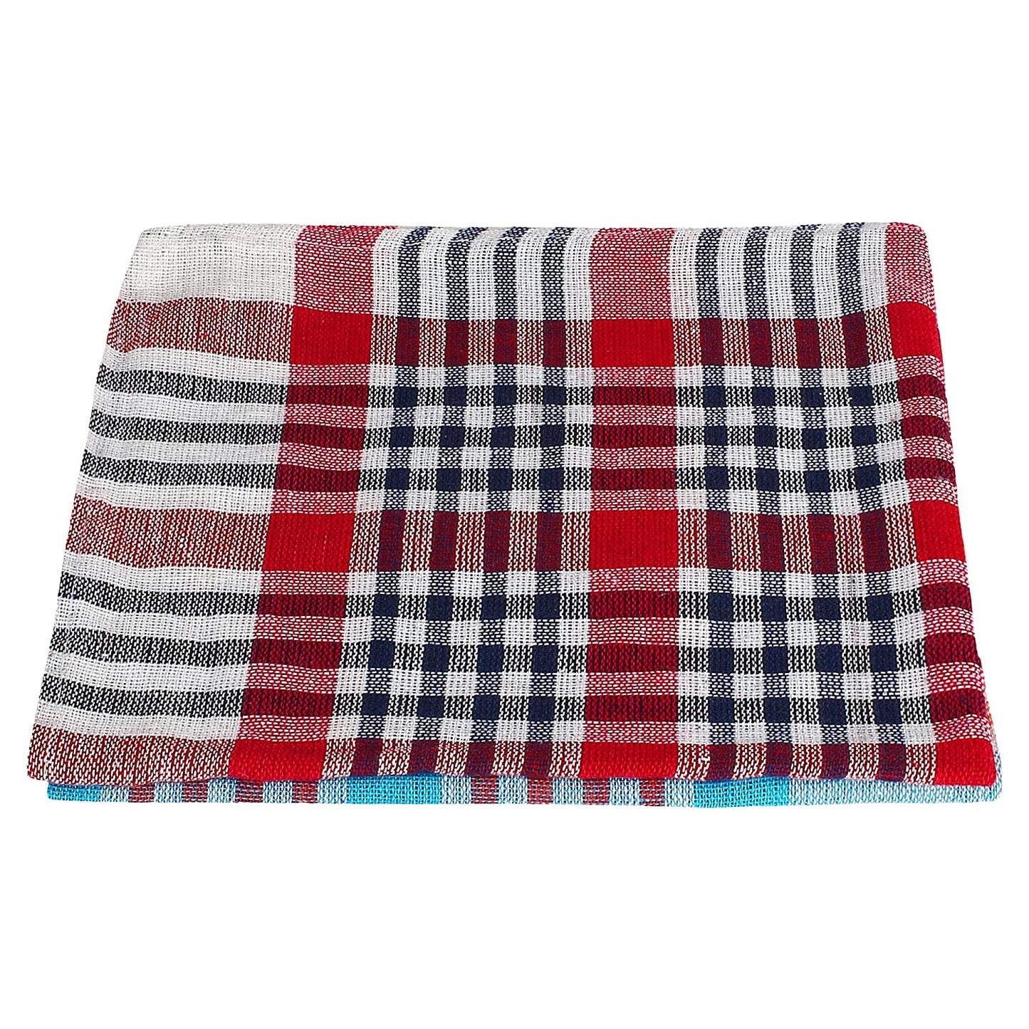 CherryLand Cleaning Cloth Multipurpose Kitchen Napkin/ Duster/Cleaning Cloth Table Wipe (Pack of 6) 16x16 Inch(Medium) Blue Red