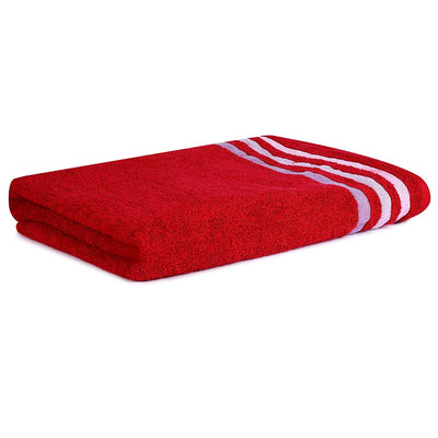 Bath Towel Set of 2, 100% Cotton Red - Cherryland