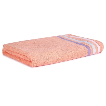Bath Towel Set of 1, 100% Cotton Peach