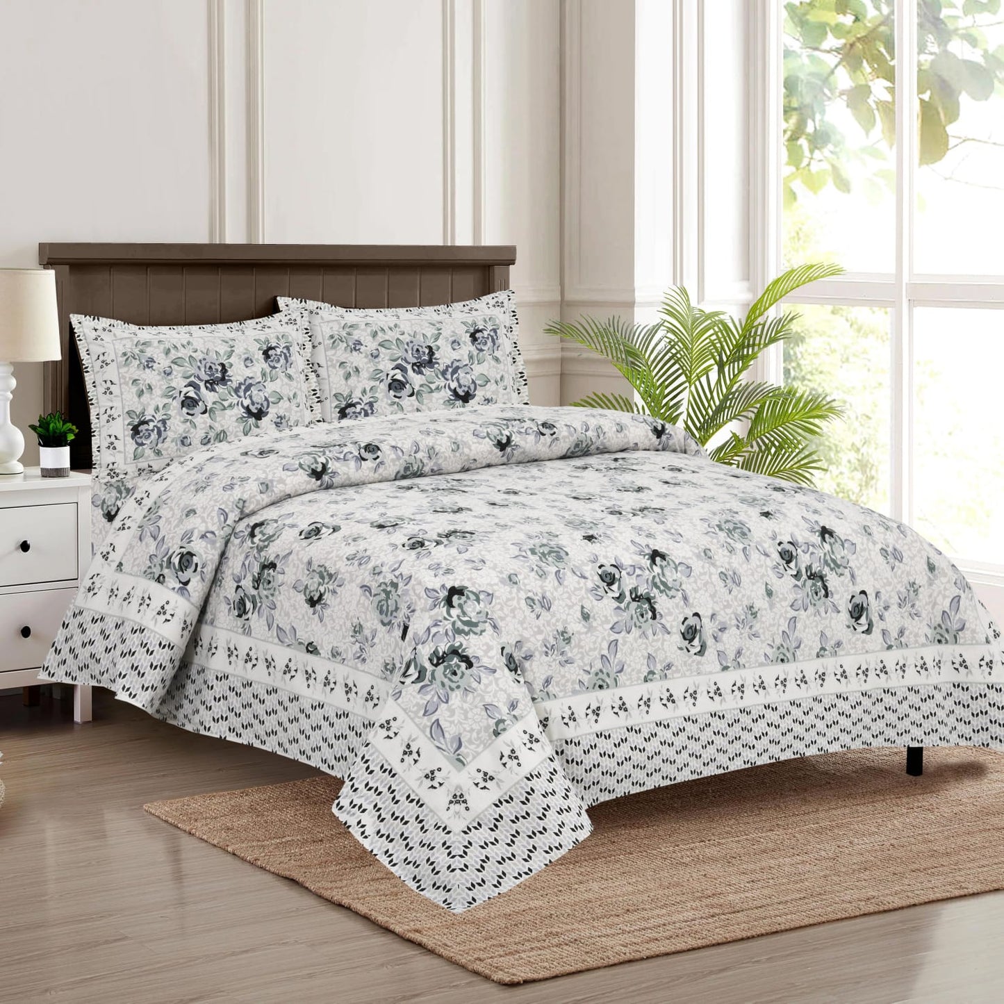 100% Cotton King Size Bedsheet 210TC