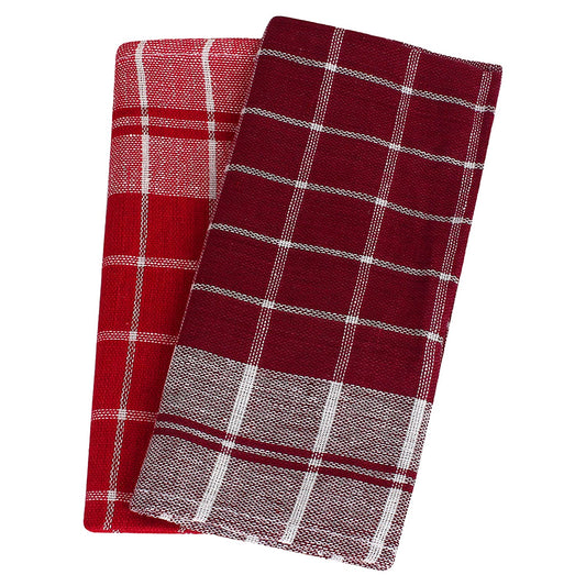 CherryLand Cleaning Cloth Multipurpose Kitchen Napkin/ Duster/Cleaning Cloth Table Wipe (Pack of 6) 16x16 Inch(Medium) Red Maroon